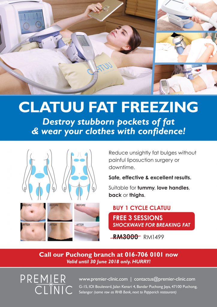 Buy 1 Session Clatuu Fat Freezing, FREE 3 Sessions Shockwave